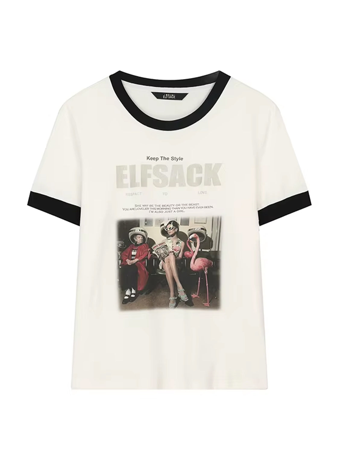 Vintage Photo-Print Ringer T-Shirt