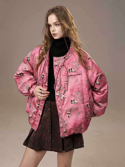 Chinese-Style Panda Bamboo Down Jacket