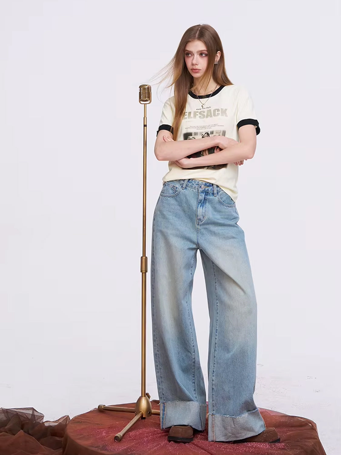 Vintage Photo-Print Ringer T-Shirt