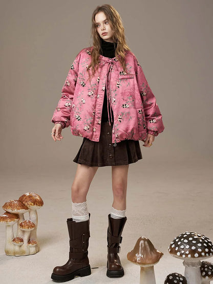 Chinese-Style Panda Bamboo Down Jacket