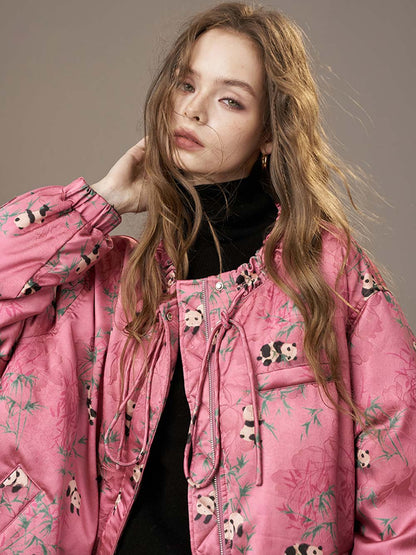 Chinese-Style Panda Bamboo Down Jacket