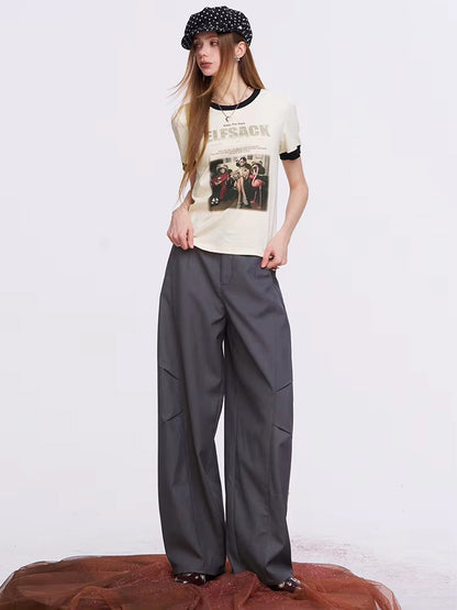 Vintage Photo-Print Ringer T-Shirt