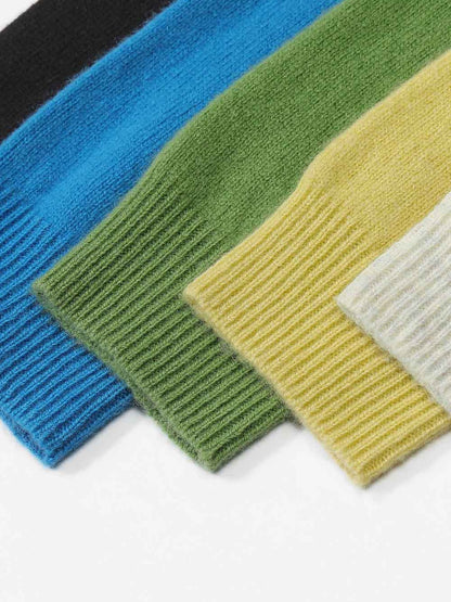Soft Wool Turtleneck Sweater Solid Color Versatile