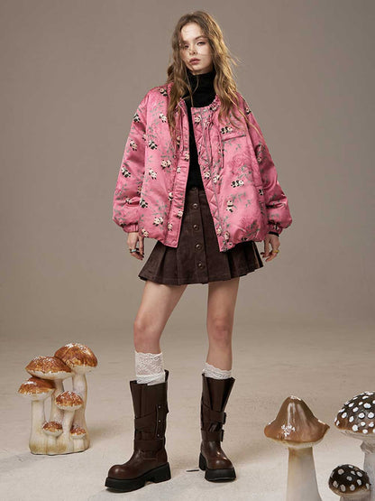 Chinese-Style Panda Bamboo Down Jacket